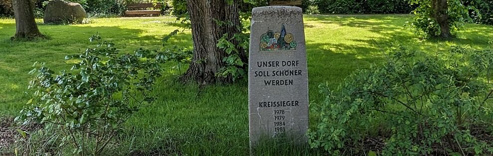 Foto Gedenkstein - Unser Dorf soll schöner werden - Kreisieger 