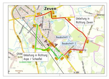 Umleitung KVP Bauernwald