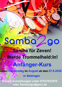 Samba2go - Samba für Zeven - Trommel-Anfänger-Kurs August 2025