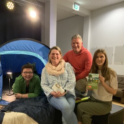 Team Bibliothek und Autor Winkelmann (c) Bibliothek Zeven
